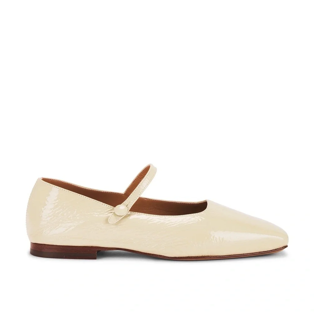 Mansur Gavriel Square Toe Mary Jane Flat in Jasmine + Free tote bag - Picture 4 of 9